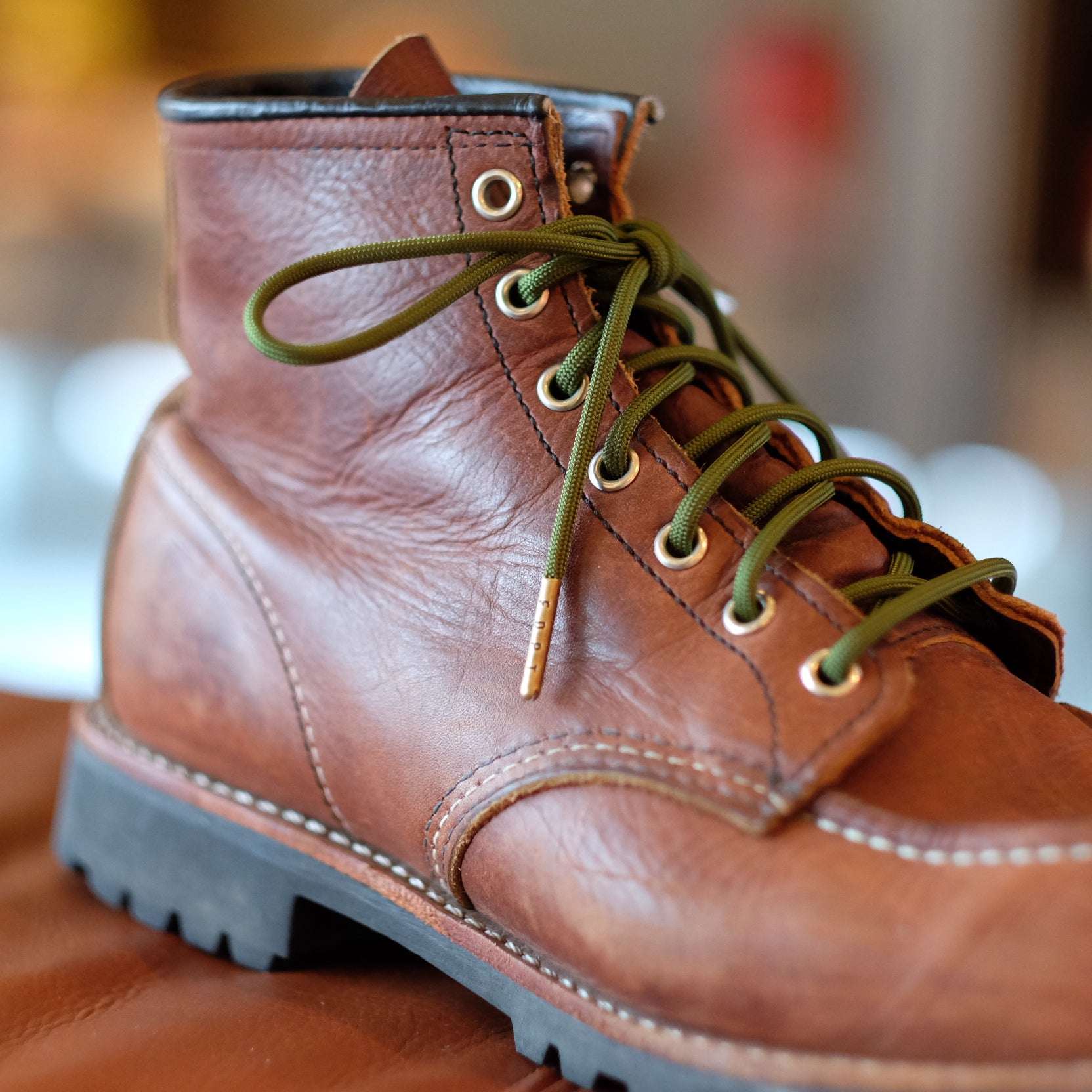 Earthy Olive Paracord Laces - Byakuryoku (白緑)