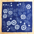Japanese Indigo Chrysanthemum Bandana
