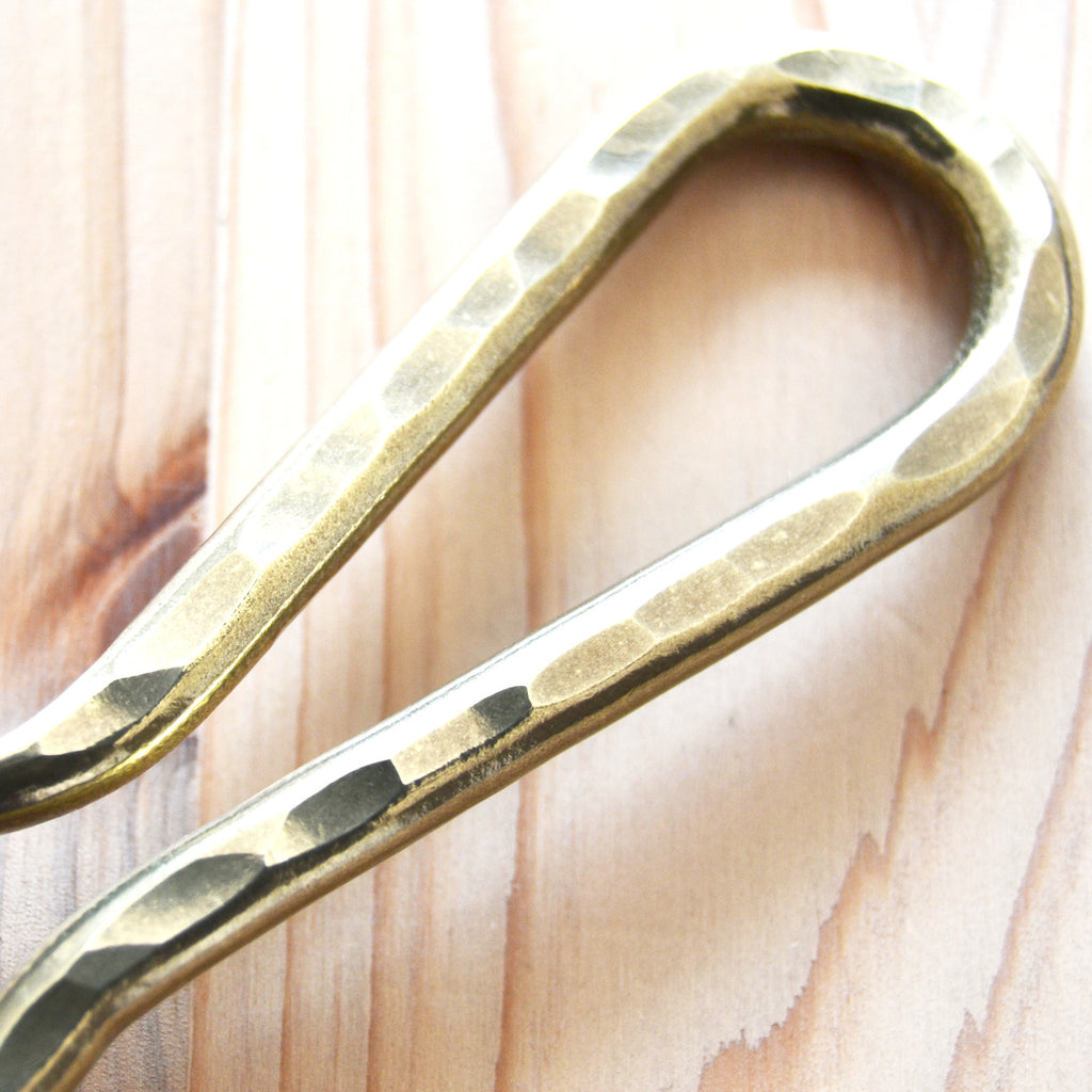 Hand-Hammered Key Hook with Flat ring