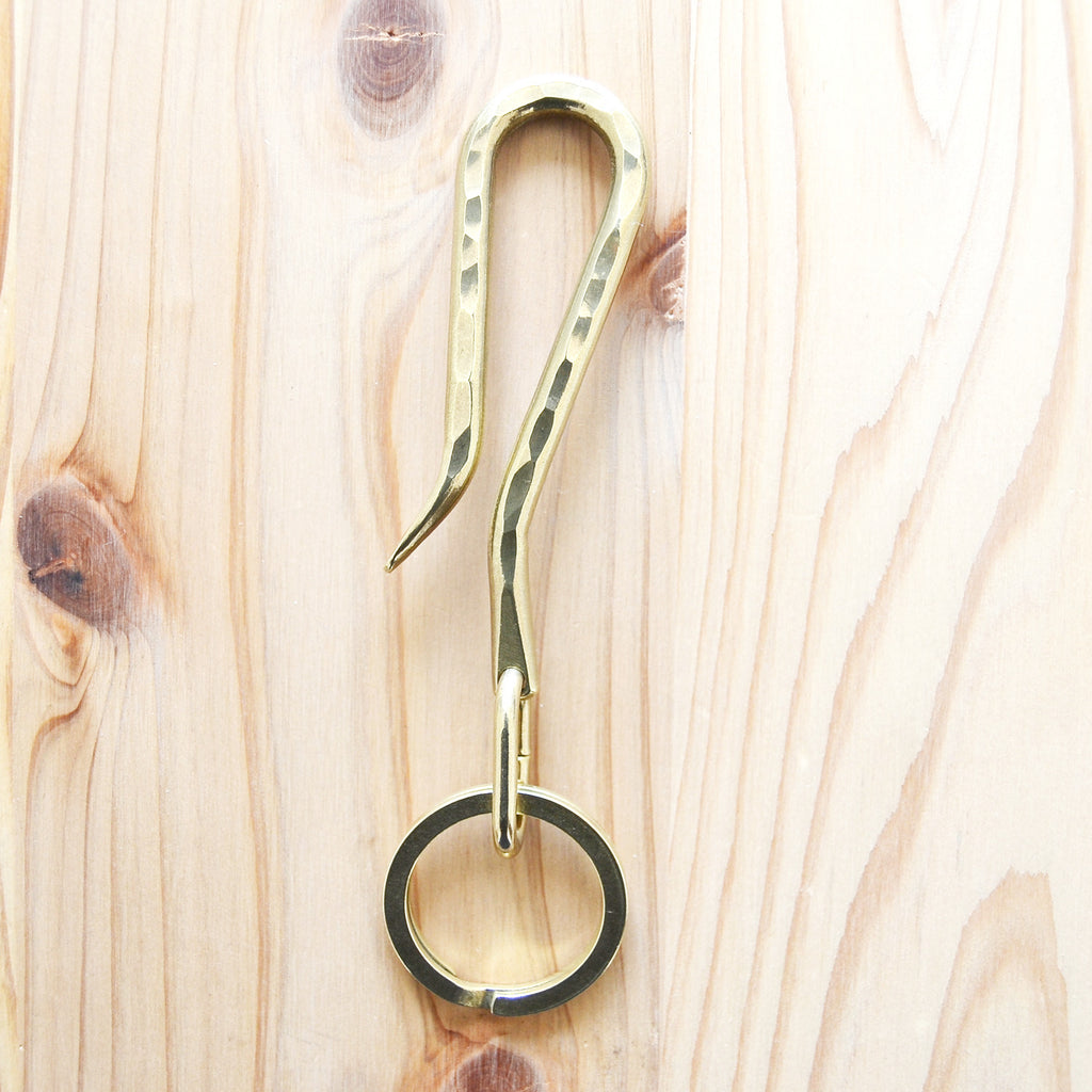 Hand-Hammered Key Hook with Flat ring