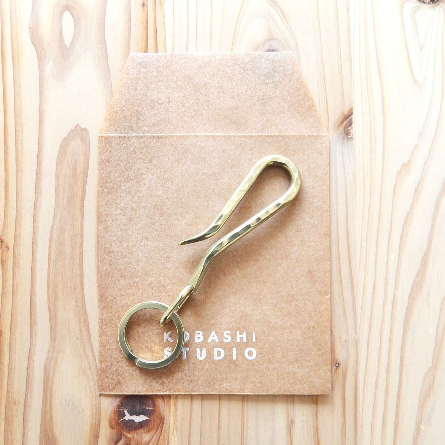 Hand-Hammered Key Hook with Flat ring