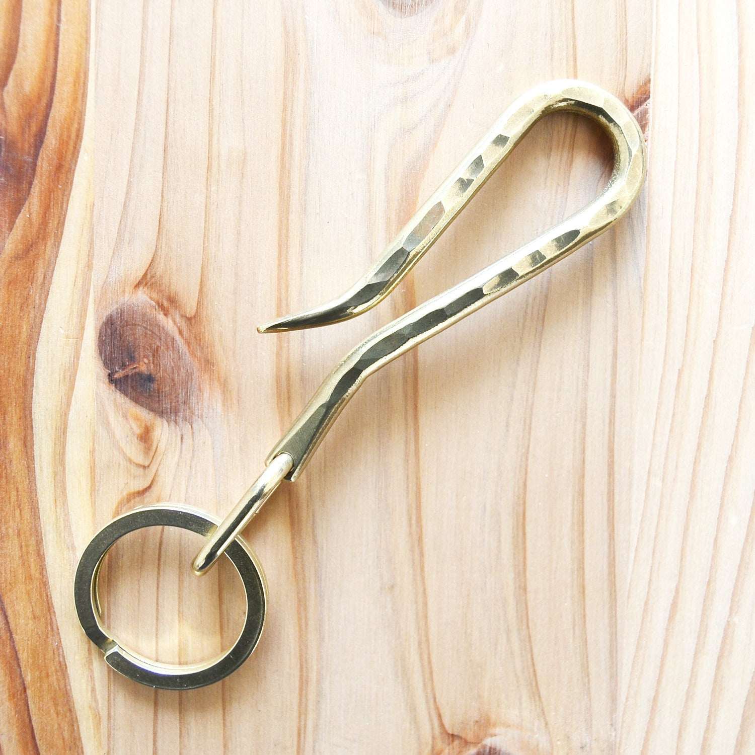 Hand-Hammered Key Hook with Flat ring
