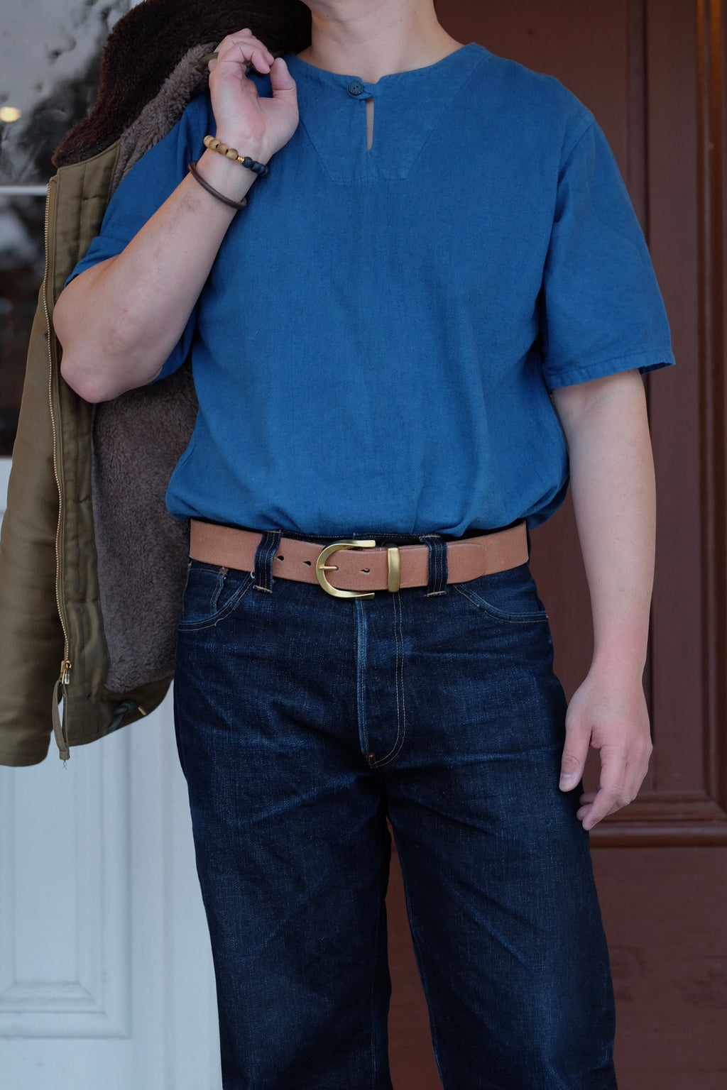 Natural Indigo Dyed Easy Shirt