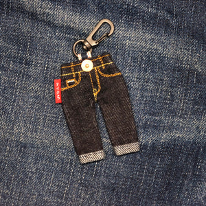 Mini 14 oz Denim Jeans Keychain