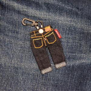 Mini 14 oz Denim Jeans Keychain