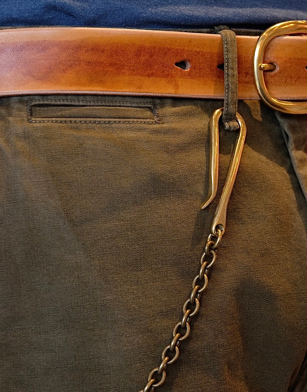 Sand Casted Oval Key Chain