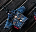 Mini Type II Denim Jacket Keychain - Washed