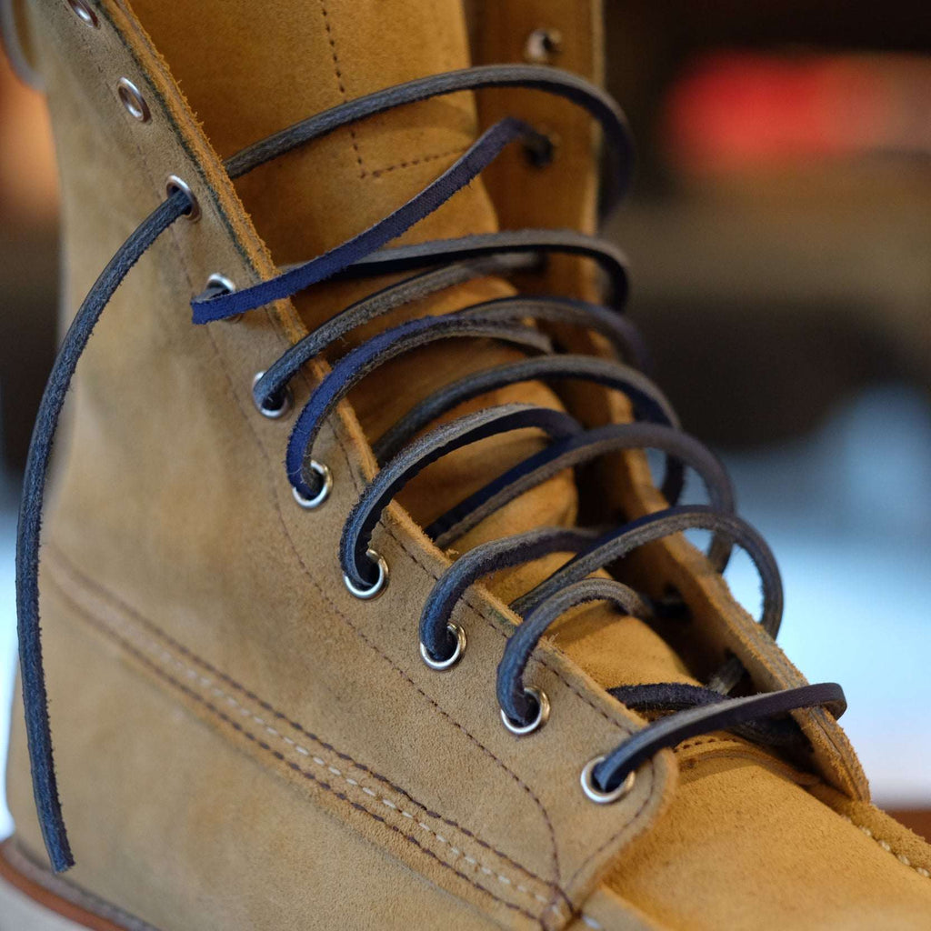 Indigo Press Leather Laces - Aizuri (藍摺)