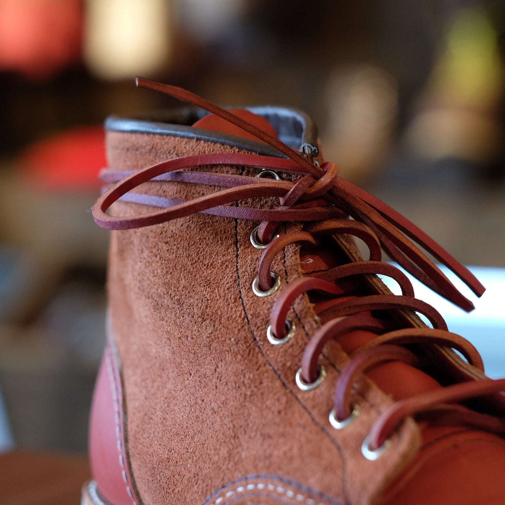 Red Blossom Leather Laces - Akahana (赤花)