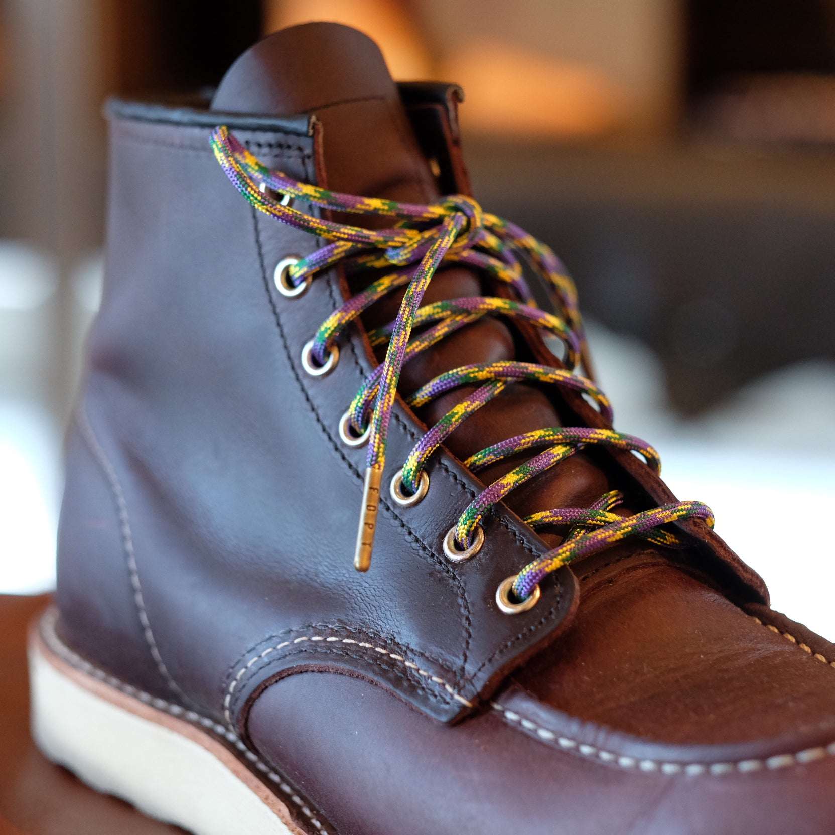 League Purple/Yellow Paracord Laces - Ametora (アメトラ)