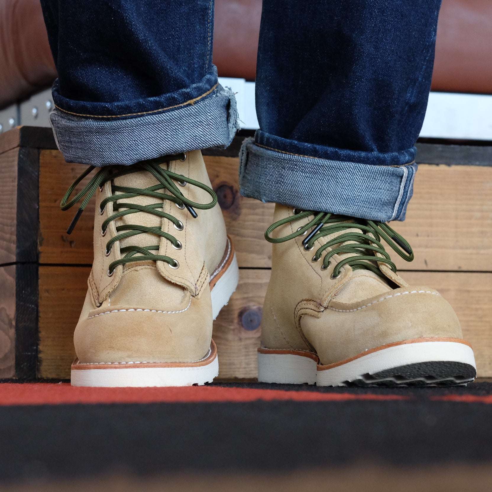 Earthy Olive Paracord Laces - Byakuryoku (白緑)