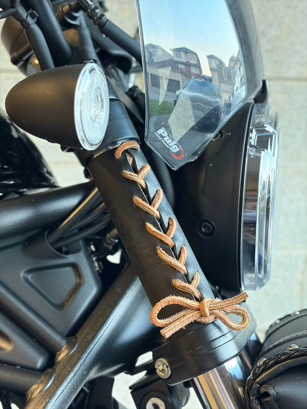 Honda Rebel 500 Leather Fork Wrap