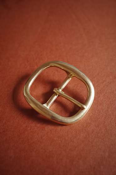 Kakishibu Painted Belt (Brass Oval Garrison Buckle)