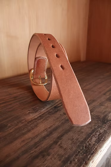 Kakishibu Rough-out Belt (2-Piece Buckle)