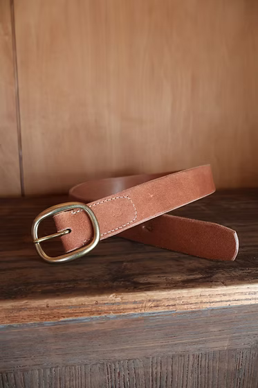 Kakishibu Rough-out Belt (2-Piece Buckle)