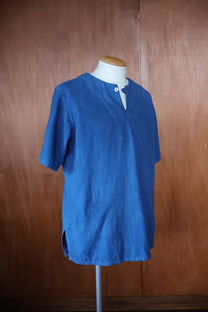 Natural Indigo Dyed Easy Shirt